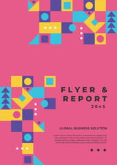 Colorful Geometric Brochure and Report Designs for 2045