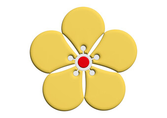 梅の花のアイコン素材 シンプルでスタンダードな梅の花びらのイラスト