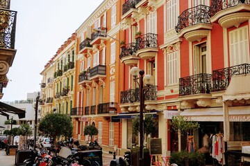 French riviera colourful houses Nice Monaco luxury holiday architecture 