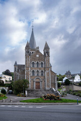 Church in the town of Vire in Normandy, France