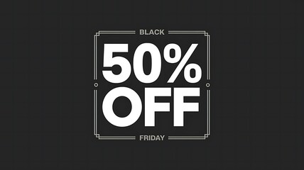 Minimalist Black Friday Sale Poster with Bold Typography, Metallic Accents, and Sleek, Contemporary Design
