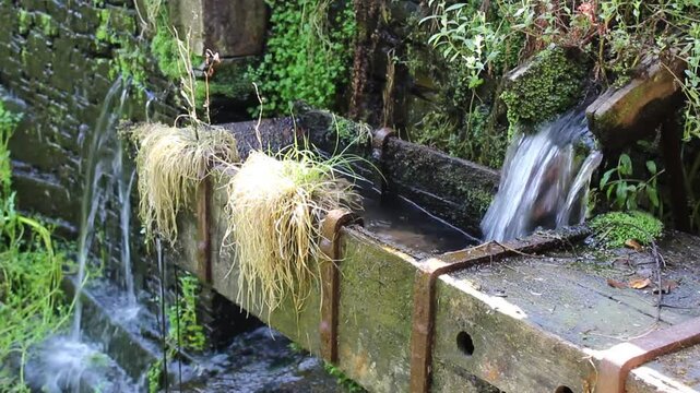 Fuente de molino en Asturias