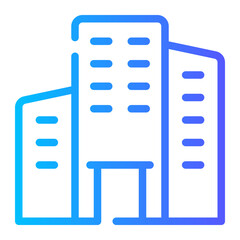apartment gradient icon