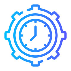 time management gradient icon