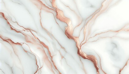 White Marble with Rose Gold Veins

