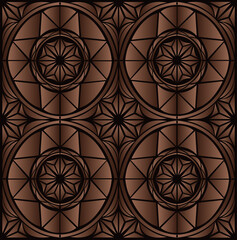  decorative geometric vintage stained window in the window