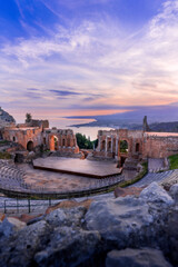 Sunset over the theatre