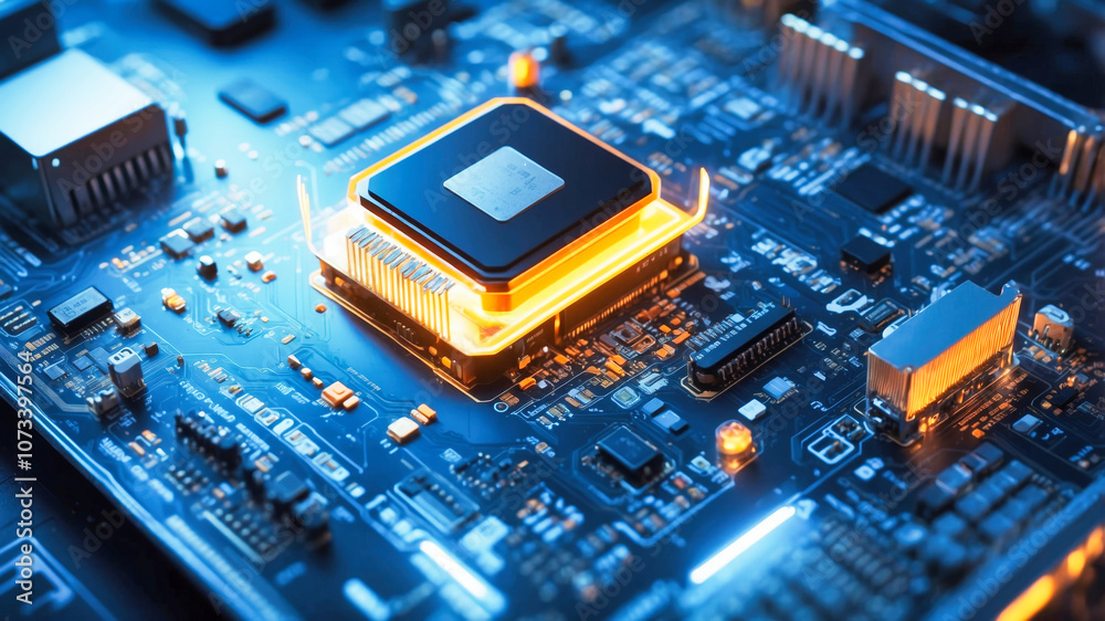 Poster generic information technology, computer architecture or artificial intelligence abstract concept co
