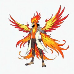 Fototapeta premium Fiery Phoenix Illustration