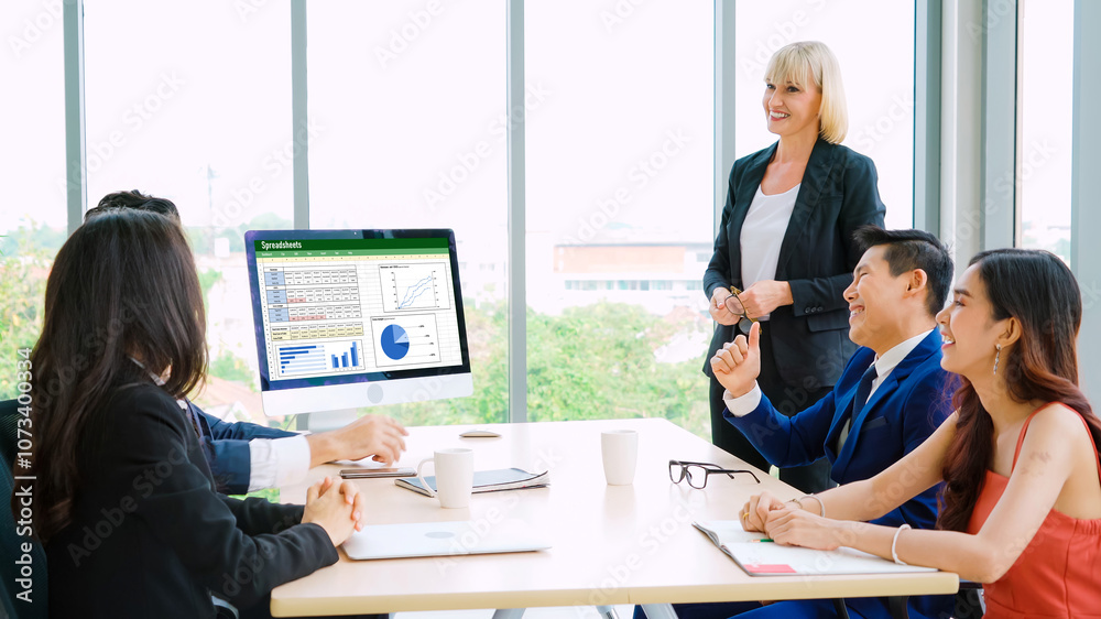 Poster spreadsheet document information financial startup concept. data and graphs in spreadsheet documents