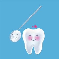 Dental icons character Vector illustrations pack