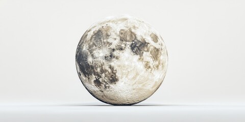 Isolated detailed moon texture with realistic surface