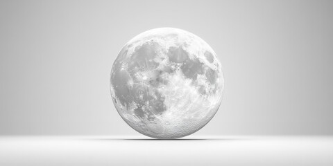 Isolated detailed moon texture with realistic surface