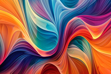 Obraz premium Colorful, abstract painting with a purple and blue swirl. The painting is full of vibrant colors and has a dreamy, whimsical feel to it