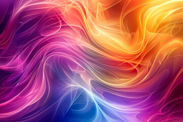 Obraz premium Colorful, abstract painting with a purple and blue swirl. The painting is full of vibrant colors and has a dreamy, whimsical feel to it