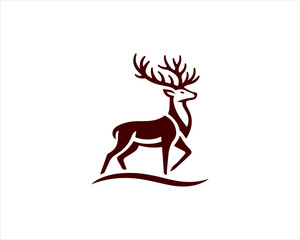 Deer logo vector illustration