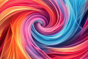 Obraz premium Colorful, abstract painting with a purple and blue swirl. The painting is full of vibrant colors and has a dreamy, whimsical feel to it