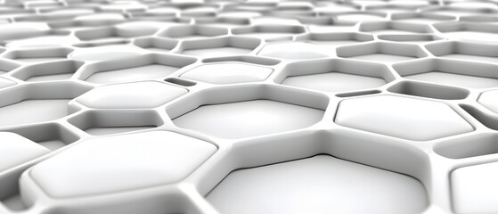 Fototapeta premium A white background with a pattern of hexagons