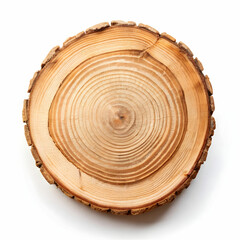 A small wooden branch with visible tree rings, laid flat to showcase its natural