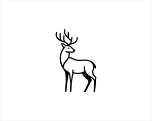 deer silhouette vector illustration