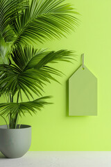 Obraz premium Features vibrant indoor focus large potted - plant positioned centrally