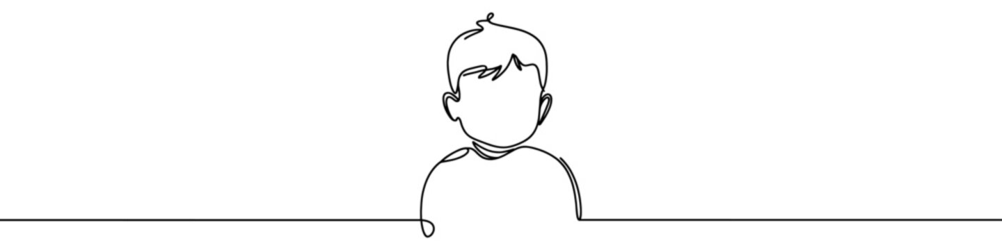 recommend clip art: Minimalist continuous line drawing representing a baby sitting and playing. Ideal for childcare, parenting, and early childhood development themes