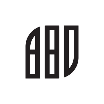 BBD letter logo design with white background in illustrator, vector logo modern alphabet font