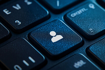Close-up shot of a computer keyboard with soft-focus background, highlighting individual keys, modern technology, typing workspace, office environment, and digital lifestyle concept.