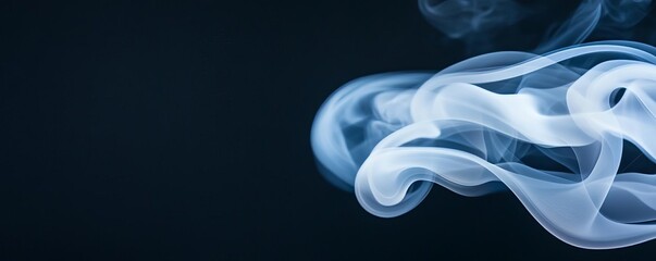 Fototapeta premium Abstract smoke in diffused studio light, dark background