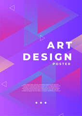 Colorful Abstract Art Design Posters With Modern Geometric Patterns