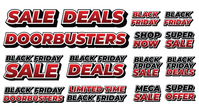 Black Friday Sale Tag Doorbuster Deals Label