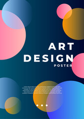 Vibrant Abstract Design with Geometric Shapes and Gradients