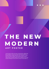 Obraz premium Vibrant Abstract Design with Geometric Shapes and Gradients