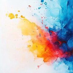 Artistic splash of paint, diffused lighting, abstract, vibrant color palette