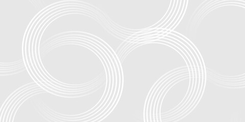 Abstract white geometrical shapes background with gradient