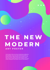 Vibrant Modern Art Poster With Colorful Gradients. A striking modern art poster featuring vibrant gradient background. Ideal for creative designs and artistic display