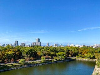 Obraz premium view of the city, Osaka, Japan