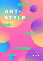 Colorful Abstract Modern Art Posters Collection Display