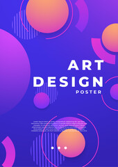 Vibrant Abstract Art-Style Poster. A colorful abstract poster featuring fluid shapes and vibrant, perfect for artistic decoration or creative projects