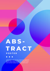 Modern Abstract Art Posters With Vibrant Geometric Designs. Perfect for creative art presentations, contemporary interiors, or stylish decoration ideas