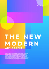 Vibrant Abstract Art-Style Poster. A colorful abstract poster featuring fluid shapes and vibrant, perfect for artistic decoration or creative projects