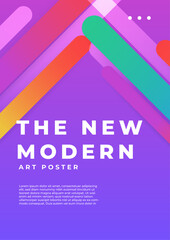 Vibrant Abstract Poster with Colorful Geometric Elements