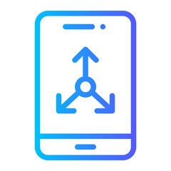 accelerometer sensor gradient icon