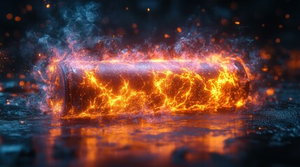 Graphene battery in the process of rapid charging.