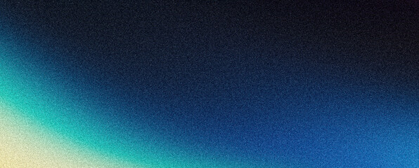 Grainy background, blue black abstract glowing gradient noise texture dark poster banner header backdrop design