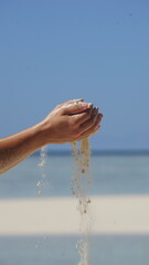 Sun Sand Beach Tropical Dream Life Australia Pouring touching sand in hand
