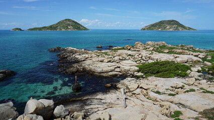 Looking over the blue lagoon on Lizard island australia