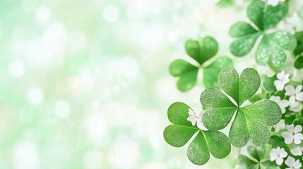 Naklejka premium Bright Neon St. Patrick's Day Greeting Card Celebrating Luck With Shamrocks and Festive Colors