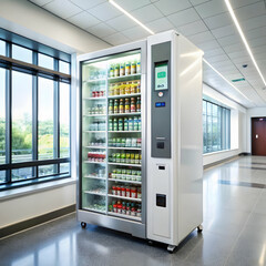A medical supply vending machine in a hospital offers quick access to essential healthcare items for patients.
