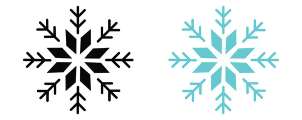 Snowflake icon vector set, snowflake line icons isolated on white background.